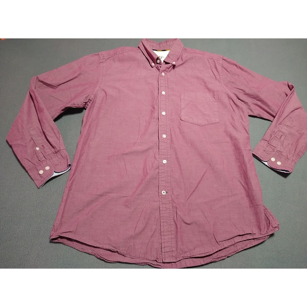 Club Room Button Down Shirt Men M Purple Oxford Preppy Office College Profession